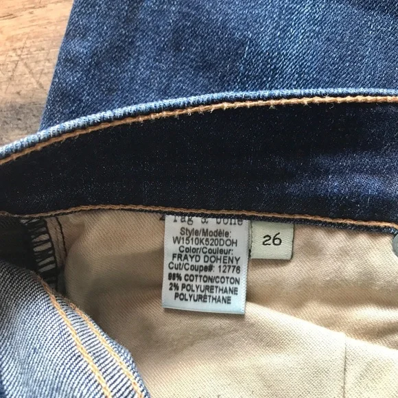 Rag & Bone Crop Fray Jean Sz 26 - Picture 5 of 6